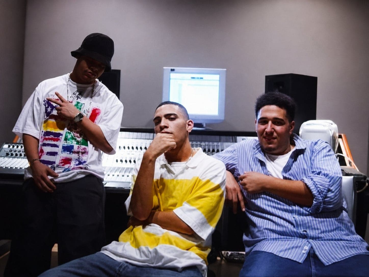Abel J. Fernandez in a music studio throwback portrait