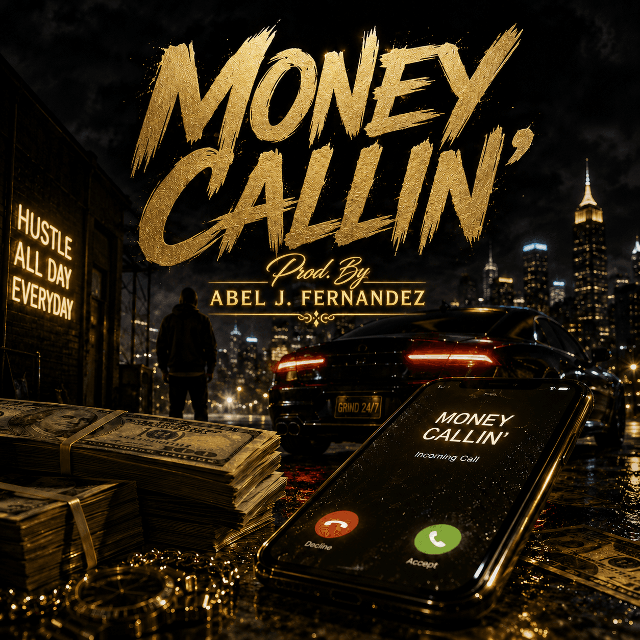 Money Callin' — single cover art by Abel J. Fernandez